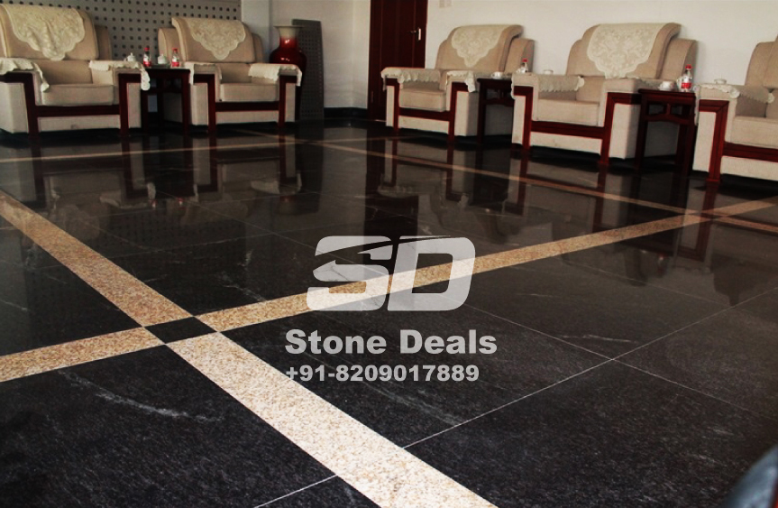 rajasthan black granite cut piece